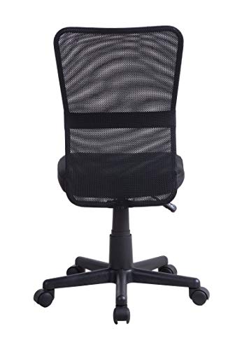 MUEBLIX | Silla de Escritorio Negra HUELVA | Sillon de Oficina o Despacho con Respaldo Reclinable con Ruedas | Sillas Escritorio Giratoria Estilo Moderno de Polipropileno | Color Negra MUEBLIX | Silla de Escritorio Negra HUELVA | Sillon de Oficina o Despacho con Respaldo Reclinable con Ruedas | Sillas Escritorio Giratoria Estilo Moderno de Polipropileno | Color Negra