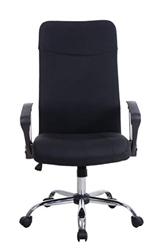 MUEBLIX | Silla de Escritorio Negra Toledo | Sillon de Oficina o Despacho con Respaldo Reclinable con Ruedas | Sillas Escritorio Giratoria Estilo Moderno de Polipropileno | Color Negra