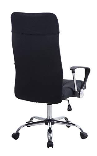 MUEBLIX | Silla de Escritorio Negra Toledo | Sillon de Oficina o Despacho con Respaldo Reclinable con Ruedas | Sillas Escritorio Giratoria Estilo Moderno de Polipropileno | Color Negra