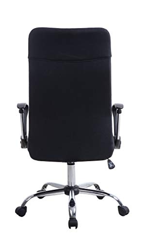 MUEBLIX | Silla de Escritorio Negra Toledo | Sillon de Oficina o Despacho con Respaldo Reclinable con Ruedas | Sillas Escritorio Giratoria Estilo Moderno de Polipropileno | Color Negra