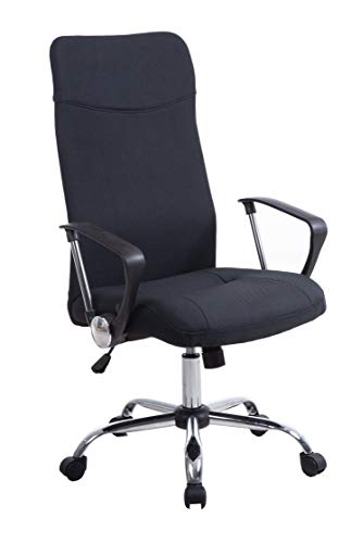 MUEBLIX | Silla de Escritorio Negra Toledo | Sillon de Oficina o Despacho con Respaldo Reclinable con Ruedas | Sillas Escritorio Giratoria Estilo Moderno de Polipropileno | Color Negra