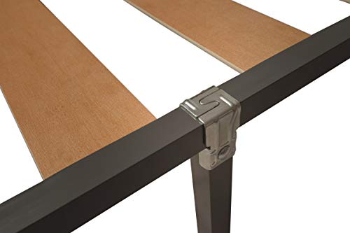 MUEBLIX.COM | Somier Eco para Cama 90 x 190 cm | Somier con 4 Patas | Láminas Madera de Chopo de 17 cm y Estructura de Tubos de Acero | Útil para Camas Nido o Camas Individuales