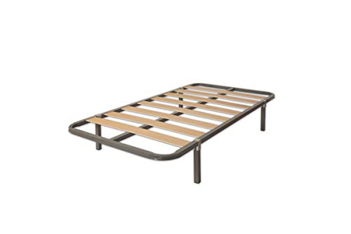 MUEBLIX.COM | Somier Eco para Cama 90 x 190 cm | Somier con 4 Patas | Láminas Madera de Chopo de 17 cm y Estructura de Tubos de Acero | Útil para Camas Nido o Camas Individuales MUEBLIX.COM | Somier Eco para Cama 90 x 190 cm | Somier con 4 Patas | Láminas Madera de Chopo de 17 cm y Estructura de Tubos de Acero | Útil para Camas Nido o Camas Individuales