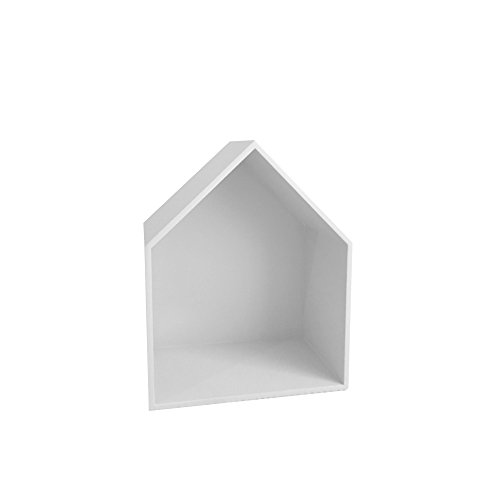 MUEMUE Maison B4 - Juego de 3 estantes, 37,5 x 29 x 12 cm, color blanco, gris, MDF