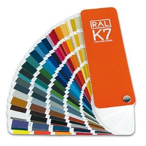 Muestras de colores de código RAL K7