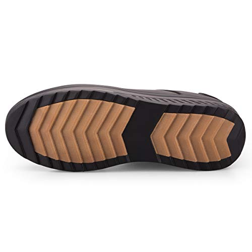 Mujer Adelgazar Zapatos Calientes Fur Botines Sneakers Zapatos de Plataforma de Cuña de Fitness Zapatos de Andar Impermeable Anti Deslizante Zapatos Negro-Bajo （Piel Forrada） 35 EU