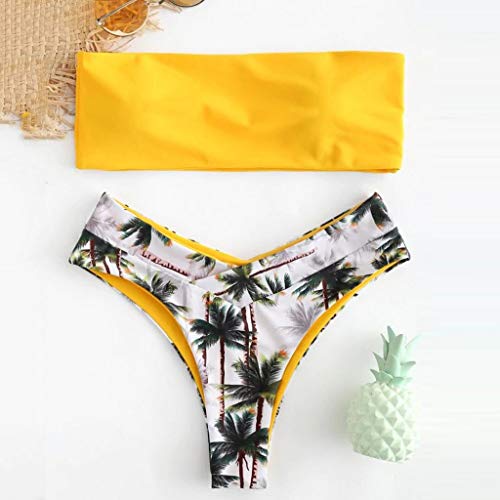 Mujer Bikini 2019 Traje de Baño Mujer Dos Piezas Ropa de Playa Conjunto de Bikinis Impresión Sexy Push up Bikini Tankinis Mujer Beachwear Bañador Mujer vpass