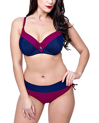 Mujer Bikini Tallas Grandes BaƱadores Dos Piezas Traje De BaƱo Armada 48 Mujer Bikini Tallas Grandes BaƱadores Dos Piezas Traje De BaƱo Armada 48