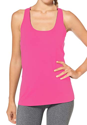 Mujer Camiseta de Tirantes Básica Deporte de Gimnasio Sueltas Formación Ejecutar Camiseta sin Mangas, M, Negro + Blanco + Rojo