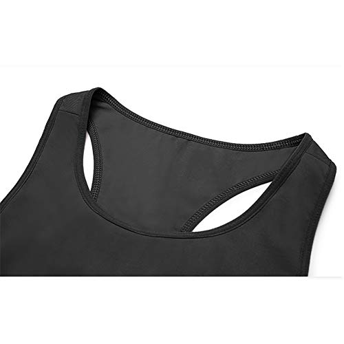 Mujer Camiseta de Tirantes Básica Deporte de Gimnasio Sueltas Formación Ejecutar Camiseta sin Mangas, M, Negro + Blanco + Rojo