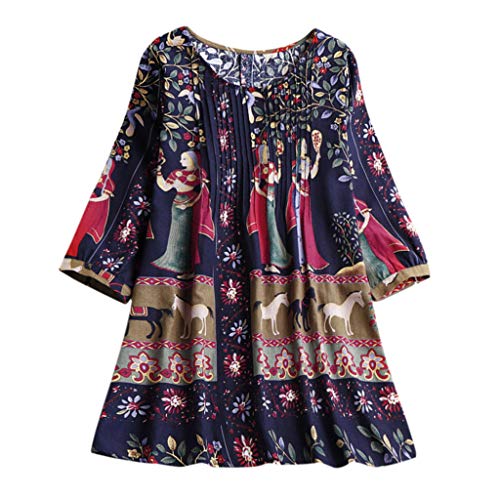 Mujer Casual Tallas Grandes Algodón Suelto Lino Estilo Nacional Tops Largos Camisa Blusa Mujer Casual Tallas Grandes Algodón Suelto Lino Estilo Nacional Tops Largos Camisa Blusa
