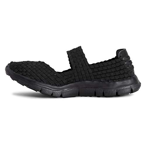 Mujer Get Fit Mary Jane Cushioned Gym Ligero Fitness Yoga Entrenadores - Negro/Negro - 3 - EU 36 Mujer Get Fit Mary Jane Cushioned Gym Ligero Fitness Yoga Entrenadores - Negro/Negro - 3 - EU 36