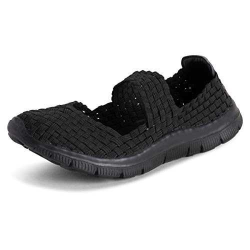 Mujer Get Fit Mary Jane Cushioned Gym Ligero Fitness Yoga Entrenadores - Negro/Negro - 3 - EU 36 Mujer Get Fit Mary Jane Cushioned Gym Ligero Fitness Yoga Entrenadores - Negro/Negro - 3 - EU 36
