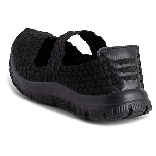 Mujer Get Fit Mary Jane Cushioned Gym Ligero Fitness Yoga Entrenadores - Negro/Negro - 3 - EU 36 Mujer Get Fit Mary Jane Cushioned Gym Ligero Fitness Yoga Entrenadores - Negro/Negro - 3 - EU 36