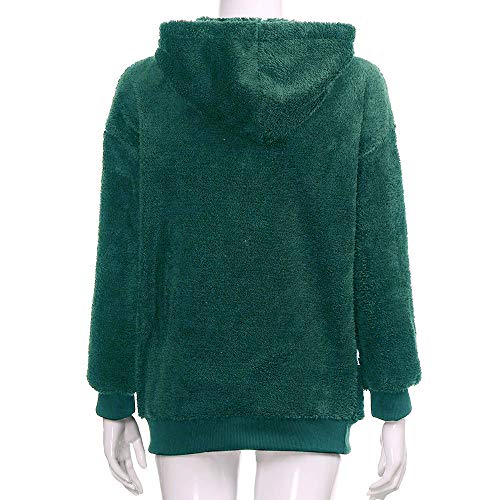 Mujer Sudadera Caliente y Esponjoso Tops Chaqueta Suéter Abrigo Jersey Mujer Otoño-Invierno Talla Grande Hoodie Sudadera con Capucha riou