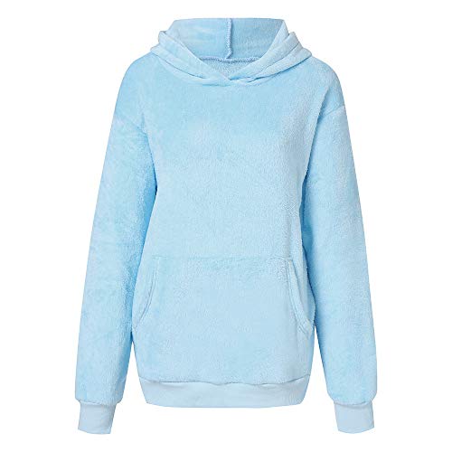 Mujer Sudadera Caliente y Esponjoso Tops Chaqueta Suéter Abrigo Jersey Mujer Otoño-Invierno Talla Grande Hoodie Sudadera con Capucha riou