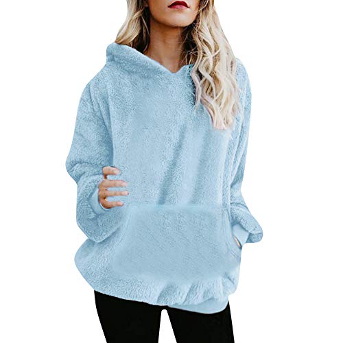 Mujer Sudadera Caliente y Esponjoso Tops Chaqueta Suéter Abrigo Jersey Mujer Otoño-Invierno Talla Grande Hoodie Sudadera con Capucha riou Mujer Sudadera Caliente y Esponjoso Tops Chaqueta Suéter Abrigo Jersey Mujer Otoño-Invierno Talla Grande Hoodie Sudadera con Capucha riou