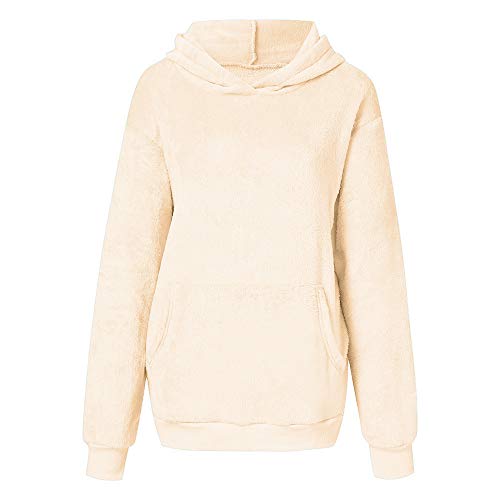 Mujer Sudadera Caliente y Esponjoso Tops Chaqueta Suéter Abrigo Jersey Mujer Otoño-Invierno Talla Grande Hoodie Sudadera con Capucha riou