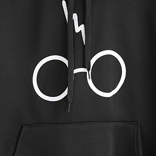 Mujer Sudaderas con Capucha Manga Larga Rayas Elegante Varsity Gafas De Harry Potter Camisetas Encapuchado Ante Bolsillo Tops Casual Sweatshirt De Marca Abrigo Deportes