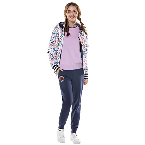 Mujer Traje de Ropa Deportiva de Tres Piezas Chándales Chaquetas Conjuntos de Chaqueta Impermeable Reversible Pantalones suéter de Las señoras 3pcs Conjuntos (L, Armada) Mujer Traje de Ropa Deportiva de Tres Piezas Chándales Chaquetas Conjuntos de Chaqueta Impermeable Reversible Pantalones suéter de Las señoras 3pcs Conjuntos (L, Armada)