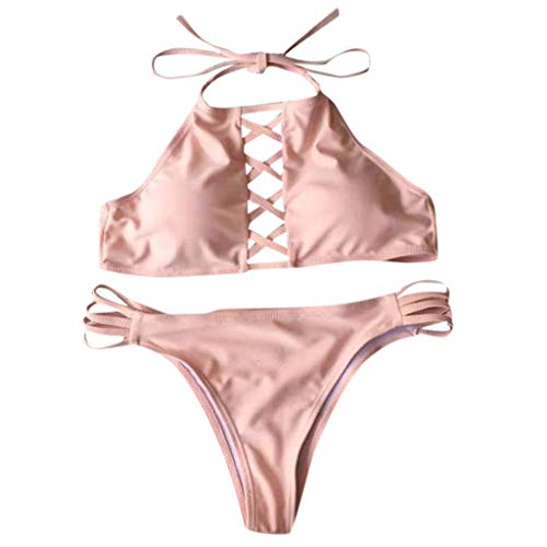 Mujer Traje de una Pieza con Relleno Bañador Push up Ropa de Baño Cintura Alta Mujer Monokini Traje de BañoTalla Grande