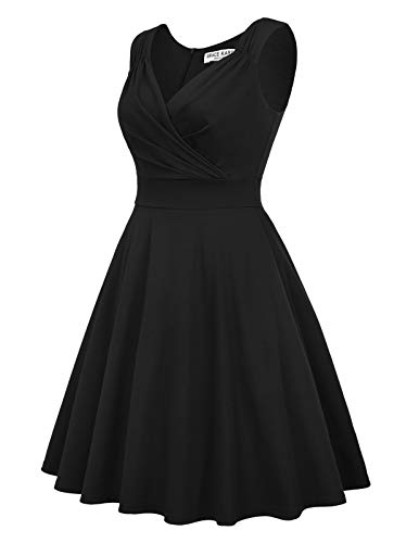 Mujer Vestidos Retro sin Mangas de Cóctel V-Escote S CL010698-1 Mujer Vestidos Retro sin Mangas de Cóctel V-Escote S CL010698-1