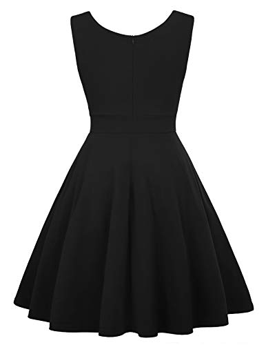 Mujer Vestidos Retro sin Mangas de Cóctel V-Escote S CL010698-1 Mujer Vestidos Retro sin Mangas de Cóctel V-Escote S CL010698-1