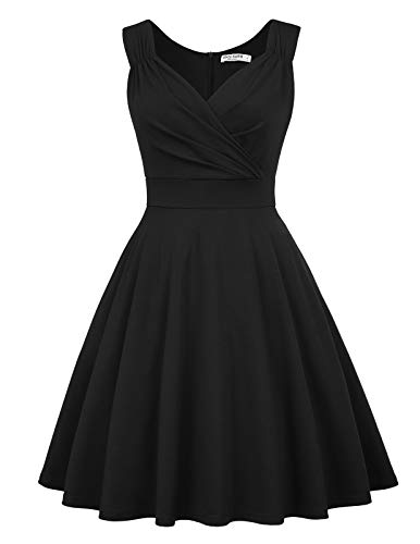 Mujer Vestidos Retro sin Mangas de Cóctel V-Escote S CL010698-1 Mujer Vestidos Retro sin Mangas de Cóctel V-Escote S CL010698-1