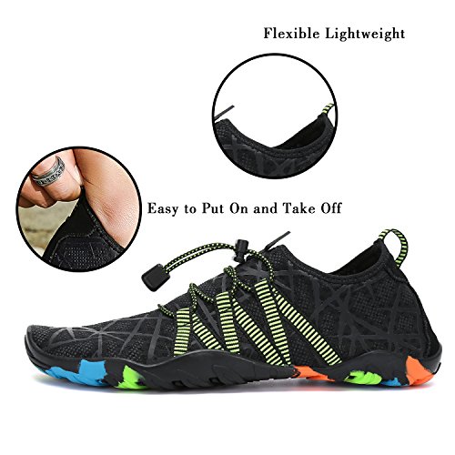 Mujer Zapatos de Agua para Hombre Surf Escarpines Playa Natación Respirable Antideslizante Playa Natación Aire Libre Negro 37 Mujer Zapatos de Agua para Hombre Surf Escarpines Playa Natación Respirable Antideslizante Playa Natación Aire Libre Negro 37