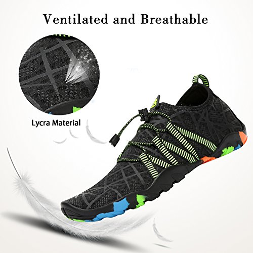 Mujer Zapatos de Agua para Hombre Surf Escarpines Playa Natación Respirable Antideslizante Playa Natación Aire Libre Negro 37 Mujer Zapatos de Agua para Hombre Surf Escarpines Playa Natación Respirable Antideslizante Playa Natación Aire Libre Negro 37