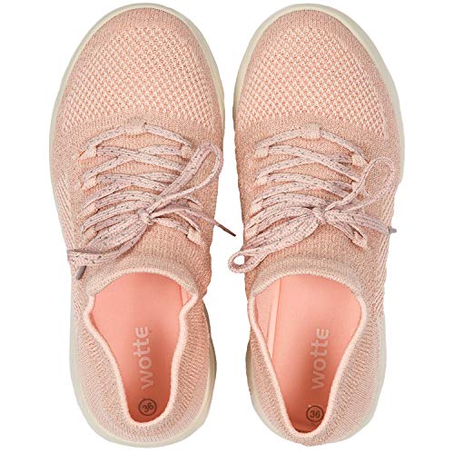 Mujer Zapatos de Baile Zapatillas de Baile Modernos Zapatos Deportivos Gym Cómodas y Transpirables Rosado 42