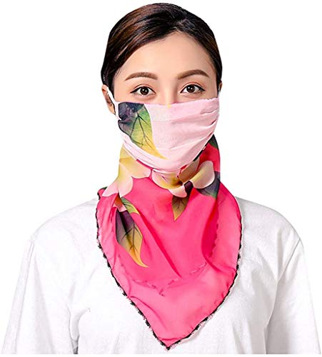 Mujeres Bandana Sin Costuras Para El Cuello, Polainas Para La Cabeza, Protector Facial Pañuelo Pañuelo Paño Mascarilla A Prueba De Polvo Protección UV Transpirable Tela De Gasa De Verano (Q)