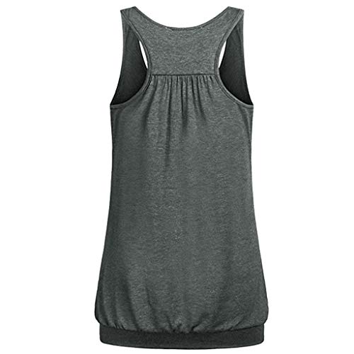 Mujeres Camiseta Tirantes Deportiva, Blusa Tallas Grandes Camisa Tops sin Mangas Camiseta Basicas Gimnasio Gym Running Fitness Camiseta Gris XL Mujeres Camiseta Tirantes Deportiva, Blusa Tallas Grandes Camisa Tops sin Mangas Camiseta Basicas Gimnasio Gym Running Fitness Camiseta Gris XL