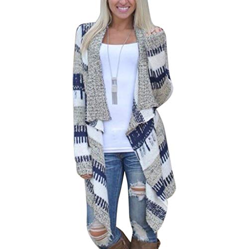Mujeres Casual Patchwork asimetría Dobladillo Suelto Cardigan Largo Cárdigans con Estampado Rayas Suelta Capucha Tops Ropa Chal Talla Grande riou Mujeres Casual Patchwork asimetría Dobladillo Suelto Cardigan Largo Cárdigans con Estampado Rayas Suelta Capucha Tops Ropa Chal Talla Grande riou