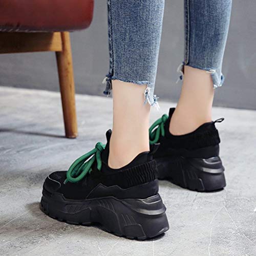 Mujeres Clunky Zapatillas Primavera Otoño Zapatos Atléticos Plataforma Al Aire Libre Casual Deportes Gimnasio Zapatos Cordones hasta Chunky Entrenadores Zapatos Mujeres Clunky Zapatillas Primavera Otoño Zapatos Atléticos Plataforma Al Aire Libre Casual Deportes Gimnasio Zapatos Cordones hasta Chunky Entrenadores Zapatos