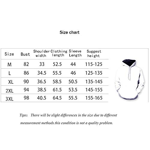 Mujeres Hombres Capucha 3D Impresión Hoodie Sudadera De Manga Larga Ropa Deportiva con Bolsillo para Niño Niña Adolescente,H-M Mujeres Hombres Capucha 3D Impresión Hoodie Sudadera De Manga Larga Ropa Deportiva con Bolsillo para Niño Niña Adolescente,H-M