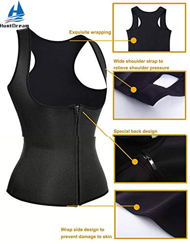 Mujeres Neopreno Sauna Sudor Cintura Trainer Chaleco para Perder Peso Gimnasio Entrenamiento Body Shaper Camiseta sin Mangas con Cremallera Mujeres Neopreno Sauna Sudor Cintura Trainer Chaleco para Perder Peso Gimnasio Entrenamiento Body Shaper Camiseta sin Mangas con Cremallera