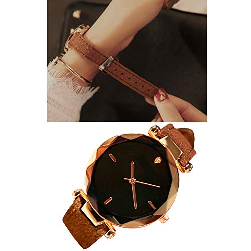 Mujeres Reloj analógico de Cuarzo Relojes de Pulsera Movimiento con PU Brazalete del Diamante Artificial Ajustable clásico Impermeable Dial 1pc café Brazalete Mujeres Reloj analógico de Cuarzo Relojes de Pulsera Movimiento con PU Brazalete del Diamante Artificial Ajustable clásico Impermeable Dial 1pc café Brazalete