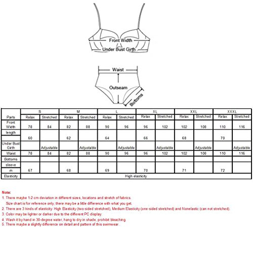 Mujeres Traje de Manga Larga Floral Rashguard UV Protección Camiseta Bañador para Buceo Natación Surf Mujeres Traje de Manga Larga Floral Rashguard UV Protección Camiseta Bañador para Buceo Natación Surf