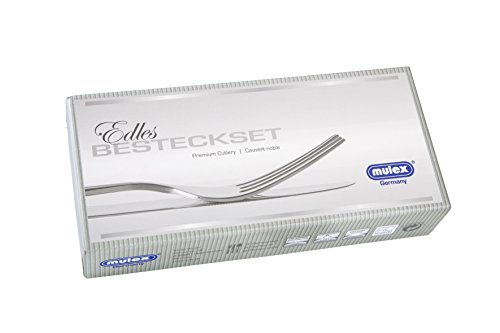 Mulex Pasadena-Cubertería (60 Piezas), Acero Inoxidable 18/0 sin níquel, Plata, 22 x 4 x 2 cm Mulex Pasadena-Cubertería (60 Piezas), Acero Inoxidable 18/0 sin níquel, Plata, 22 x 4 x 2 cm