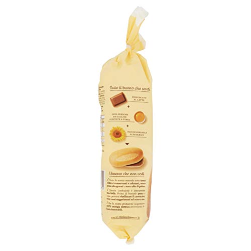 Mulino Bianco Merendine Pane + Chocolate con leche, Snack dulce para la merienda, sin aceite de palma, 300 g Mulino Bianco Merendine Pane + Chocolate con leche, Snack dulce para la merienda, sin aceite de palma, 300 g