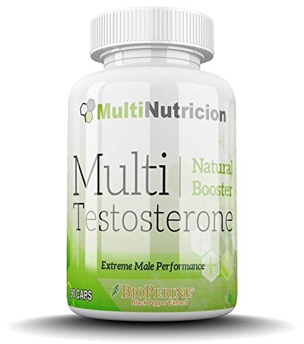 Multi Testosterone | Testosterona Natural| Bioperine® Fenogreco Tribulus D-aspartico Ashwagandha Citrulina| (90)