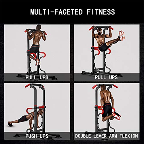 Multifuncional Pull Up Bar,Ajustable Power Tower Torre de Musculación y Fitness Dip Station Silla Romana Estación de Entrenamiento para Casa Dominadas Equipment 150 kg de Carga MáXima