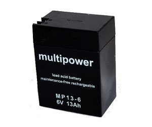Multipower Blei-Gel Blei Akku MP13-6 13Ah/13000mAh 6V Bleiakku / Vlies Multipower Blei-Gel Blei Akku MP13-6 13Ah/13000mAh 6V Bleiakku / Vlies