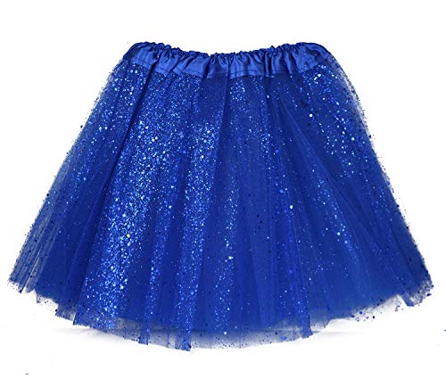 MUNDDY Tutu Elastico Tul 3 Capas 30 CM de Longitud para niña Bebe Distintas Colores Falda Disfraz Ballet (Azul Oscuro con Purpurina) MUNDDY Tutu Elastico Tul 3 Capas 30 CM de Longitud para niña Bebe Distintas Colores Falda Disfraz Ballet (Azul Oscuro con Purpurina)