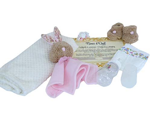 Muñeca Tita Reborn con accesorios, preciosa muñeca con un peso aproximado de 1,5kg y con cuerpo articulado. Incluye pañal, chupete con cadena, manta y biberón Muñeca Tita Reborn con accesorios, preciosa muñeca con un peso aproximado de 1,5kg y con cuerpo articulado. Incluye pañal, chupete con cadena, manta y biberón