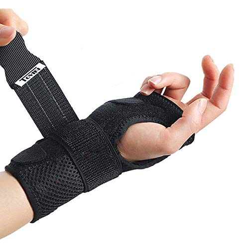 Muñequera Férula Transpirable con 2 Férulas Metálicas para Túnel Carpiano Fracturas y Dolor de Muñeca Esguinces Negra Derecha Muñequera Férula Transpirable con 2 Férulas Metálicas para Túnel Carpiano Fracturas y Dolor de Muñeca Esguinces Negra Derecha