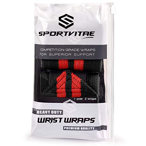 Muñequeras Deportivas Profesionales (UN PAR) Hombre y Mujer 45cm, Resistentes, Ideales para Gimnasio, Crossfit, Levantamiento de Pesas, Calistenia, Fitness, Musculación, Powerlifting Wrist Wraps