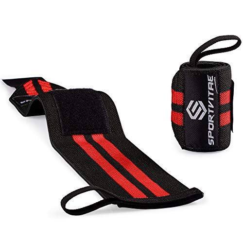 Muñequeras Deportivas Profesionales (UN PAR) Hombre y Mujer 45cm, Resistentes, Ideales para Gimnasio, Crossfit, Levantamiento de Pesas, Calistenia, Fitness, Musculación, Powerlifting Wrist Wraps