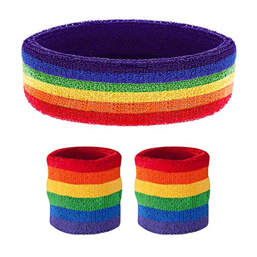 Muñequeras Deportivas Set, Juego de 1 Diadema y 2 Muñequeras de Deporte, Muñequeras Con Banda de Sujeción Bandas Para Sudar Wristband Ejercicio Atlético Baloncesto Muñequera y Bandas Para La Cabeza Muñequeras Deportivas Set, Juego de 1 Diadema y 2 Muñequeras de Deporte, Muñequeras Con Banda de Sujeción Bandas Para Sudar Wristband Ejercicio Atlético Baloncesto Muñequera y Bandas Para La Cabeza